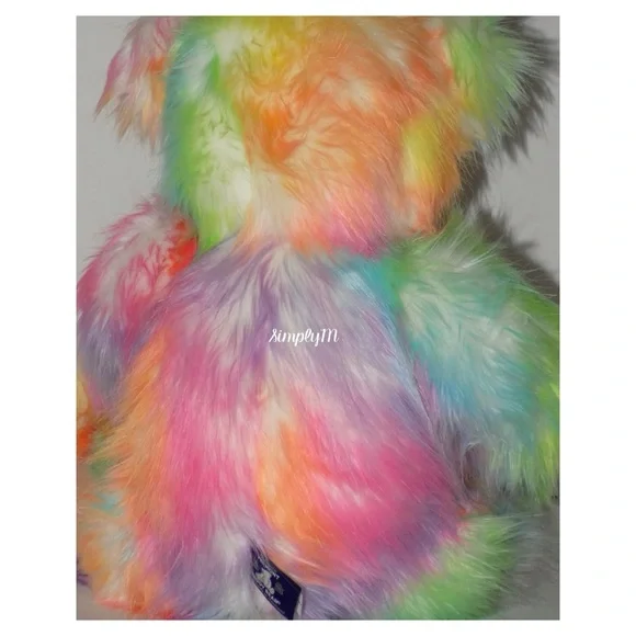 Large 20 inch Rainbow Tie-Dye Vermont Teddy Bear - Picture 6 of 10